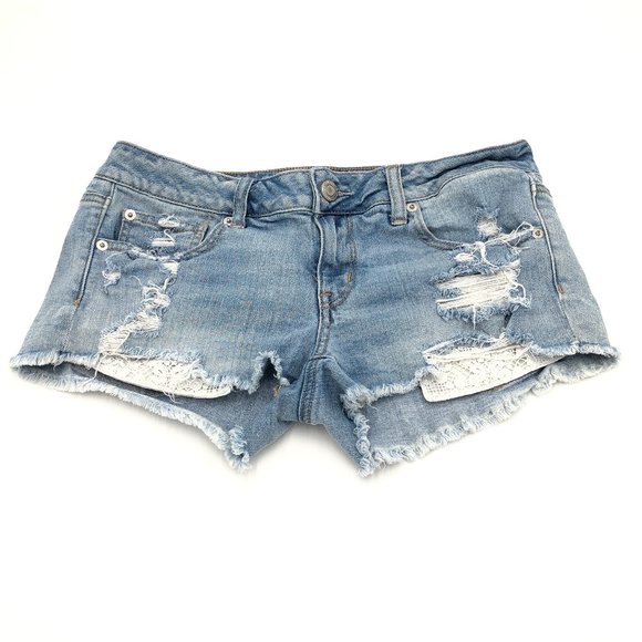 American Eagle Outfitters Pants - American Eagle Stretch Super Low Shortie Shorts